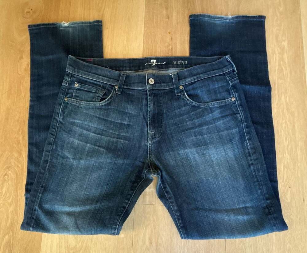 7 For All Mankind Austyn Dark Wash Straight Leg Jeans